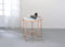 Alivia End Table, Rose Gold & Frosted Glass